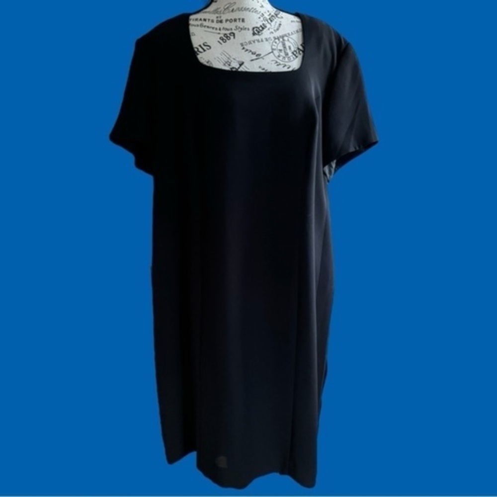 Elisabeth by Liz Claiborne Black Short Sleeve Dress Size 16